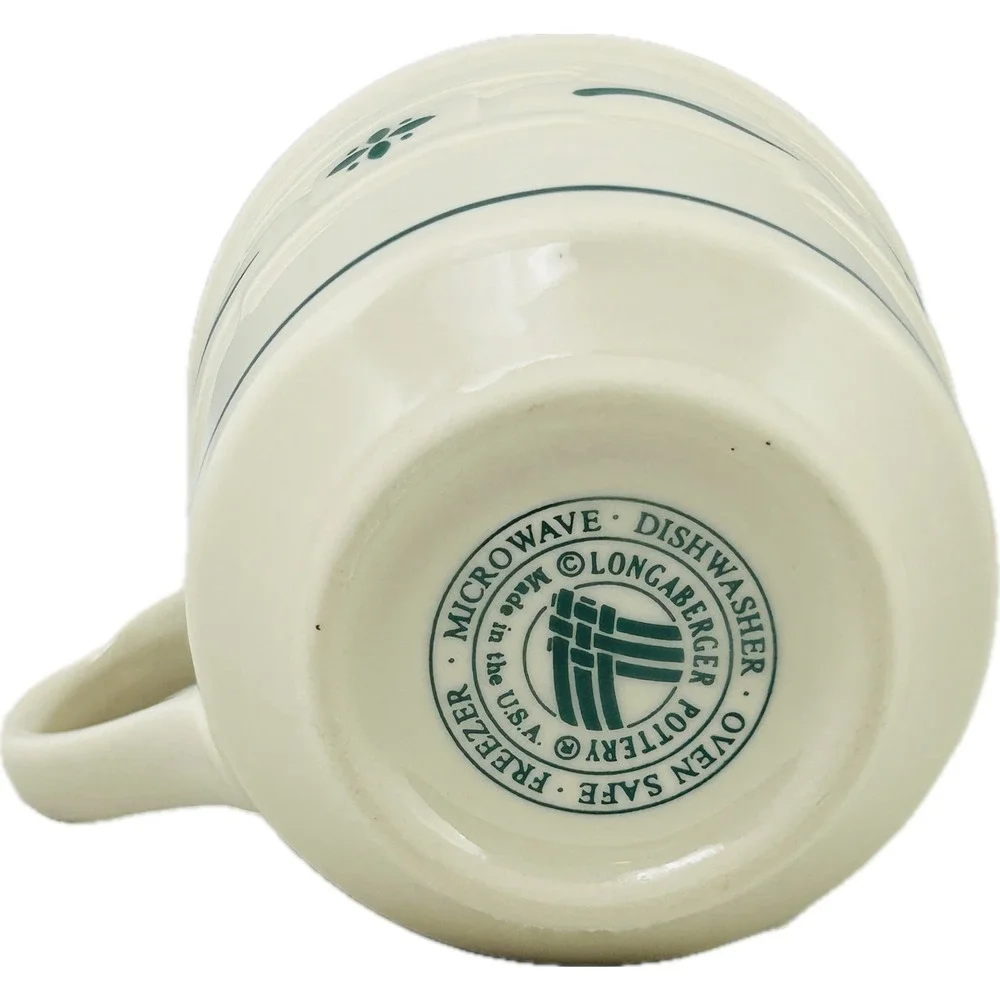 Longaberger‎ Pottery Woven Traditions Cup 8 oz Heritage Green